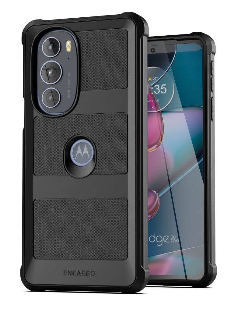 ENCASED Protective Case for Motorola Edge Plus 2022 [Falcon Armor] Heavy Duty Phone Cover, Black - Image 5