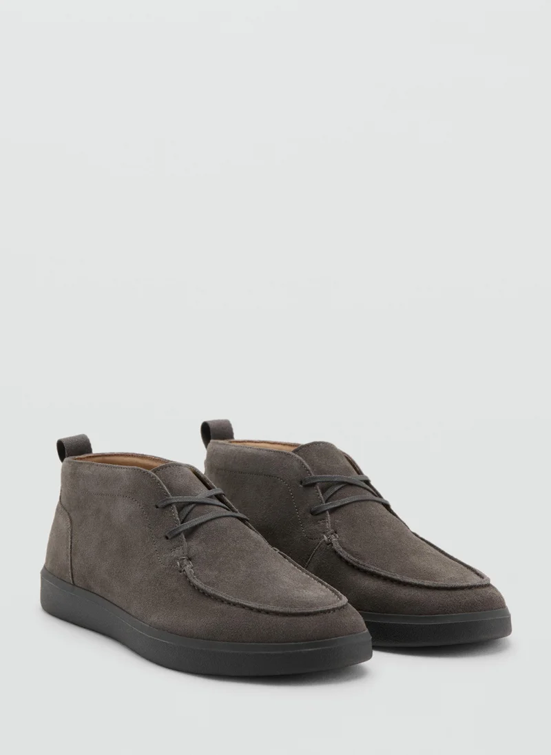 مانجو مان Suede Leather Ankle Boots