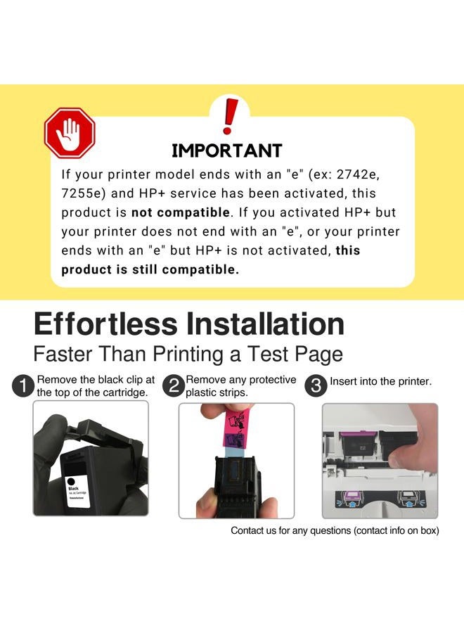 Limeink Remanufactured Ink Cartridge Replacement for HP Ink 67 XL for HP 67xl Ink cartridges Black Color Combo Pack for HP 67 for HP Printer Ink deskjet 2700 Envy 6000 6055 4155e 2755e pro 6400 6055e - Image 4