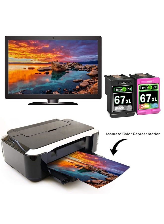 Limeink Remanufactured Ink Cartridge Replacement for HP Ink 67 XL for HP 67xl Ink cartridges Black Color Combo Pack for HP 67 for HP Printer Ink deskjet 2700 Envy 6000 6055 4155e 2755e pro 6400 6055e - Image 5