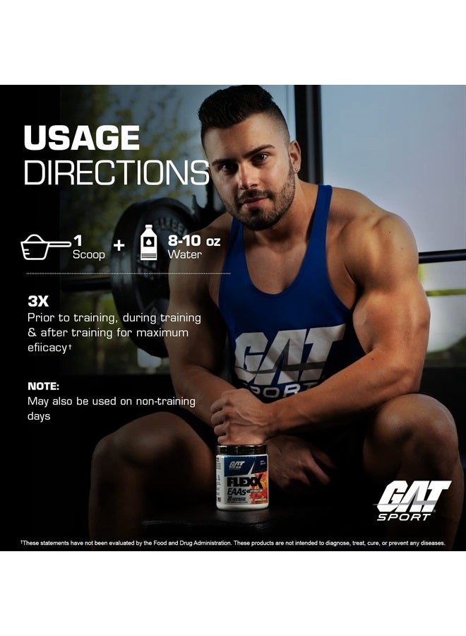GAT SPORT Flexx EAAs + Hydration, Advanced Essential Amino Acids, 30 Servings (Orange Guava) - Image 5