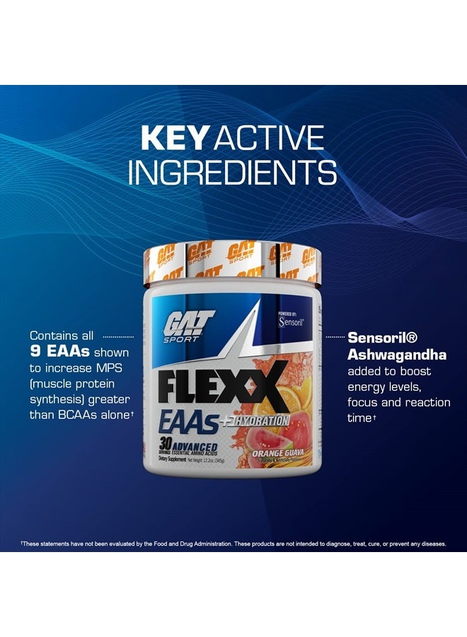 GAT SPORT Flexx EAAs + Hydration, Advanced Essential Amino Acids, 30 Servings (Orange Guava) - Image 4