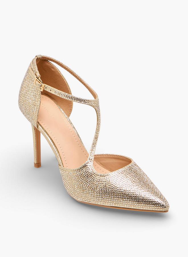 Flora Bella By Shoexpress Women Embellished Stilletto Heel Shoes - Image 2