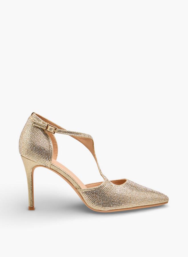 Flora Bella By Shoexpress Women Embellished Stilletto Heel Shoes - Image 3