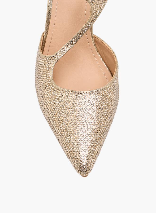 Flora Bella By Shoexpress Women Embellished Stilletto Heel Shoes - Image 4