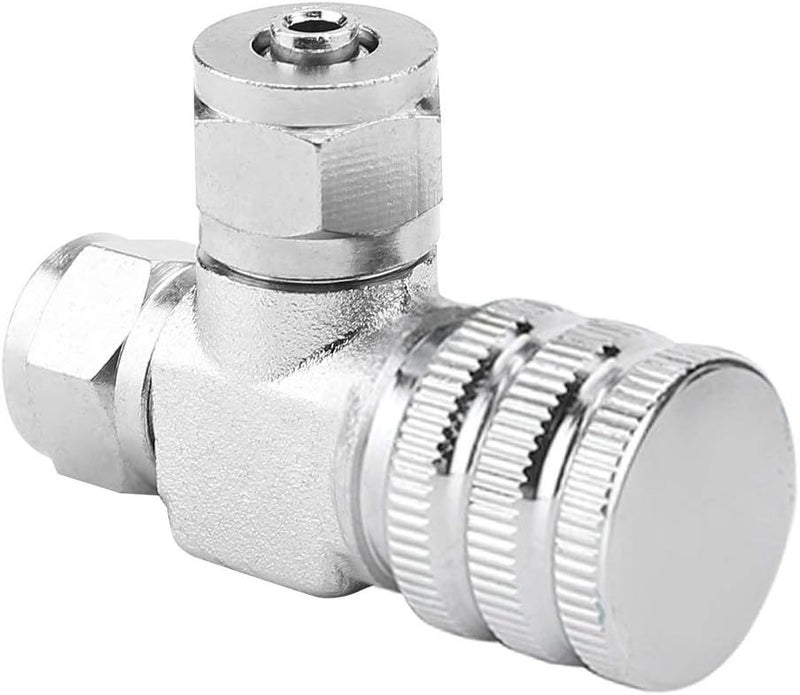 Pssopp CO2 Adjustable Valve, Stainless Steel Needle MicroMetering Valve for Aquarium CO2 Control, Easy Installation for Aquarists (Double-head fine-tuning valve (takeover)) - Image 1