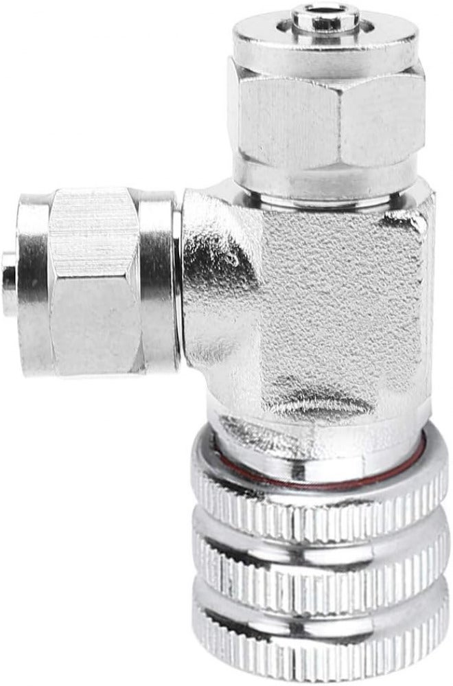 Pssopp CO2 Adjustable Valve, Stainless Steel Needle MicroMetering Valve for Aquarium CO2 Control, Easy Installation for Aquarists (Double-head fine-tuning valve (takeover)) - Image 2