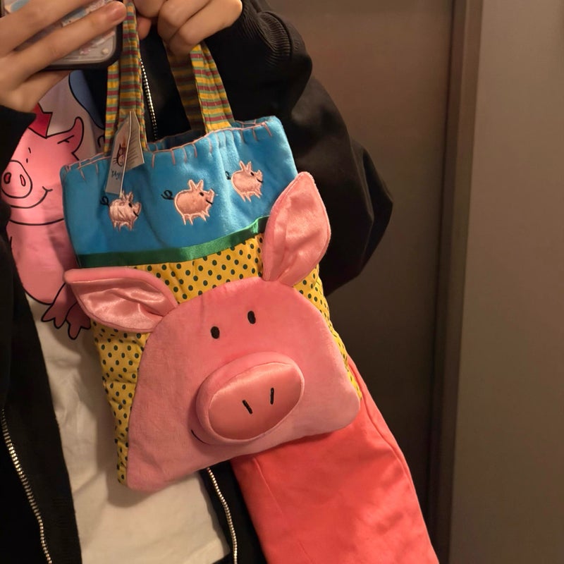Cute Piggy Handbag, Ins Style, Large Capacity, Portable Tote for Commute & Storage - Image 1