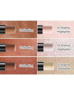 Double End Highlighter Contour Stick Makeup Shading Stick and Makeup Highlighter Stick 2 in 1  Professional Long Lasting and Waterproof Face Body Contour Makeup Bronzer Stick 01 - pzsku/ZFBCFC5029F5FA58027E9Z/45/_/1699972706/e38f9f8f-56cc-42f6-93dd-57f087c25994