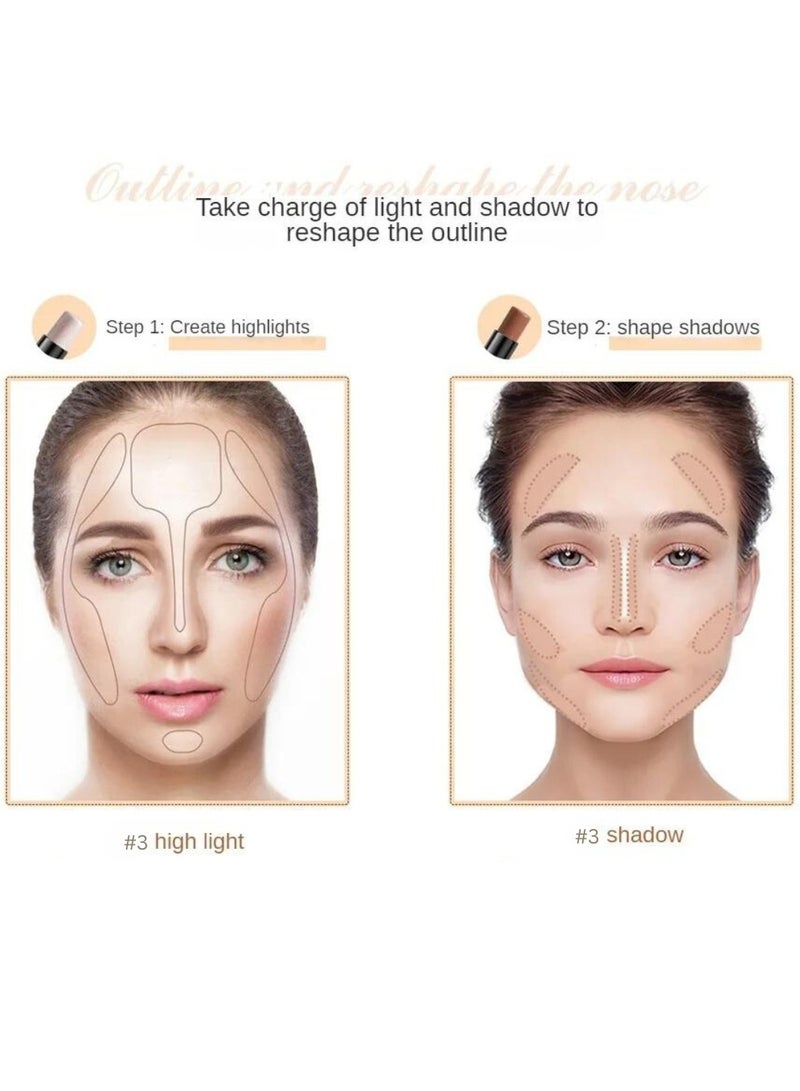 HelloKiss قلم تظليل وإضاءة مزدوج الطرف 2 في 1 - قلم مكياج احترافي طويل الأمد ومقاوم للماء لتحديد الوجه والجسم 01 - Image 3