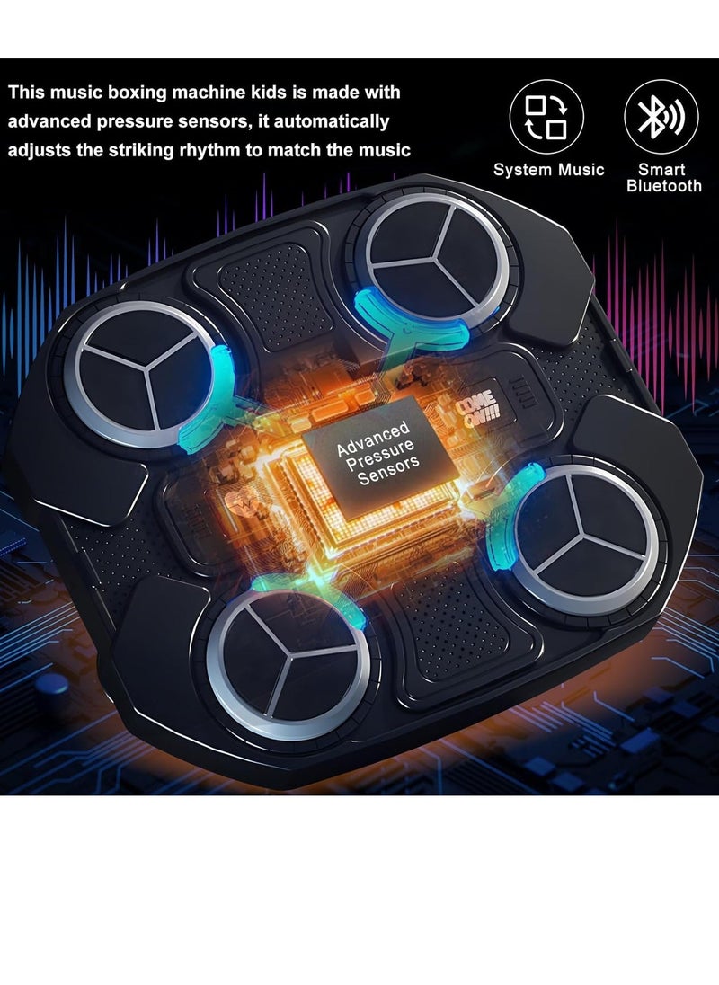 JAJEEK LED Music Boxing Machine for Kids – Bluetooth Smart Wall Target with Interactive Trainer and Boxing Gloves  - Image 4