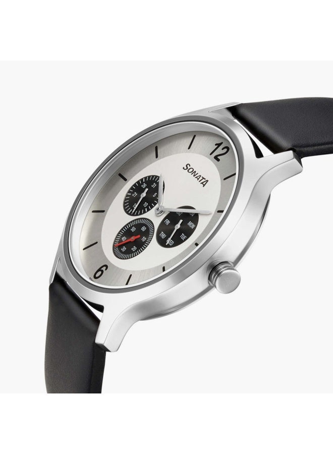 Sonata Men's Black Analog Watch - Image 4