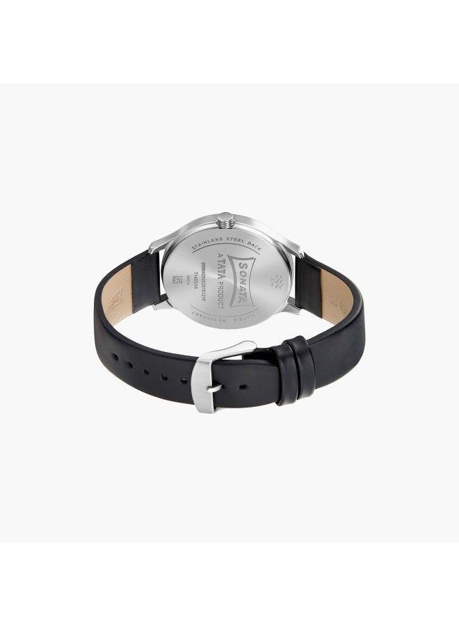 Sonata Men's Black Analog Watch - Image 3