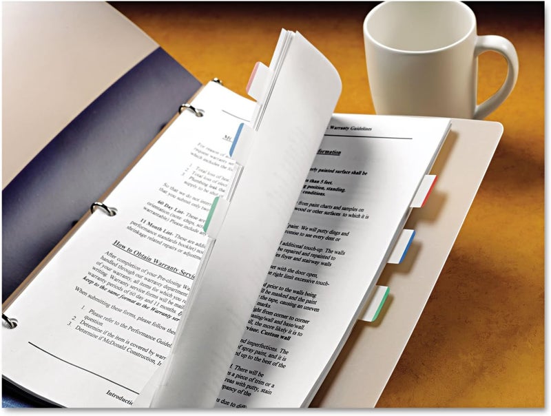 Post It Tabs, 1 in, Lined, Green, Blue, Red, 22 Tabs/Color, 66 Tabs/On-The-Go Dispenser (686L-GBR) - Image 1