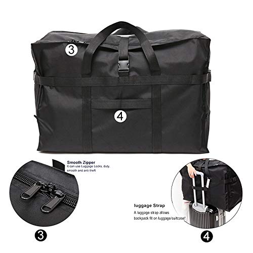 AUGUR Travel Duffle Bag,Large Storage Bags,Foldable Weekender Bag,Overnight bag,Heavy Duty Travel Bag,Reinforced Carry Straps Gmy Dance Bag for Men And Women Camping,Moving,Hospital - Image 5