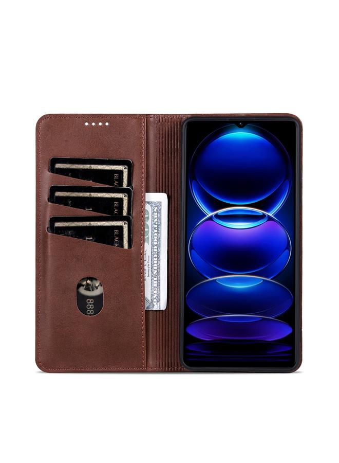 erorex Case For Redmi 14C 4G Magnetic Calf Texture Flip Leather Phone Case - Image 4