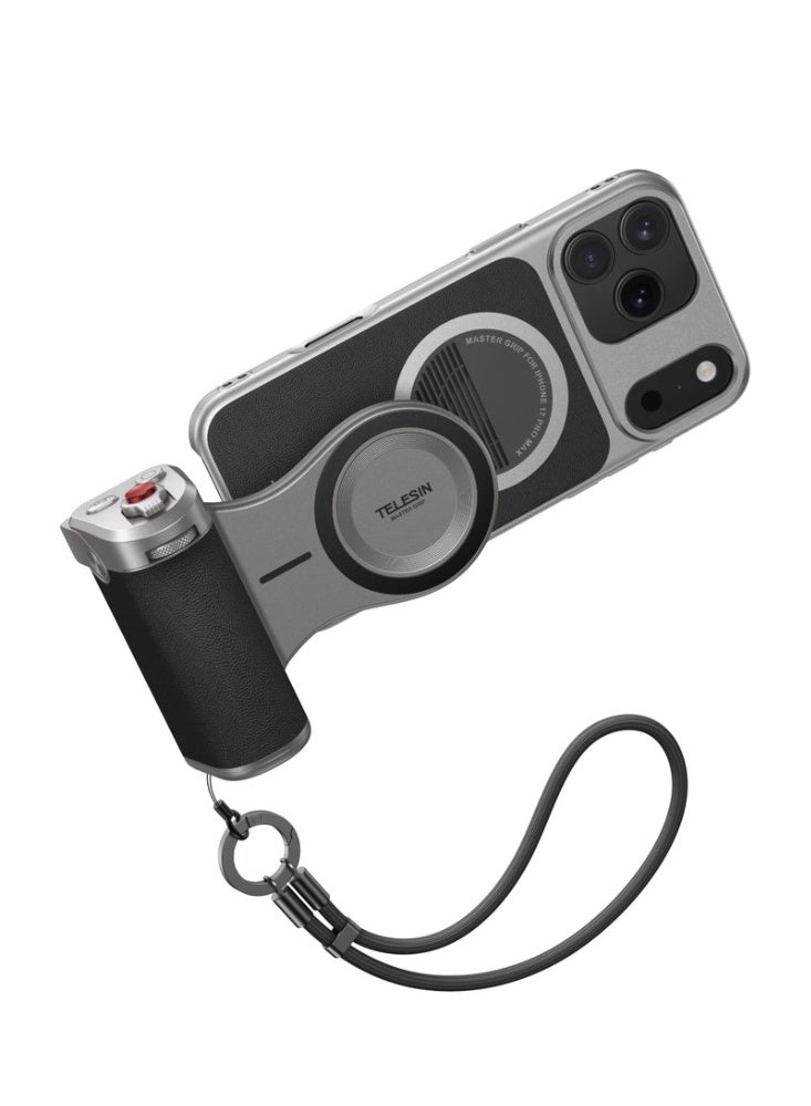 TELESIN Master Grip Kit for iPhone 17 Pro Max Magnetic Camera Grip with 3200mAh Battery and Wireless Charging Graphene Cooling Case DSLR Style Phone Handle Holder - Image 1