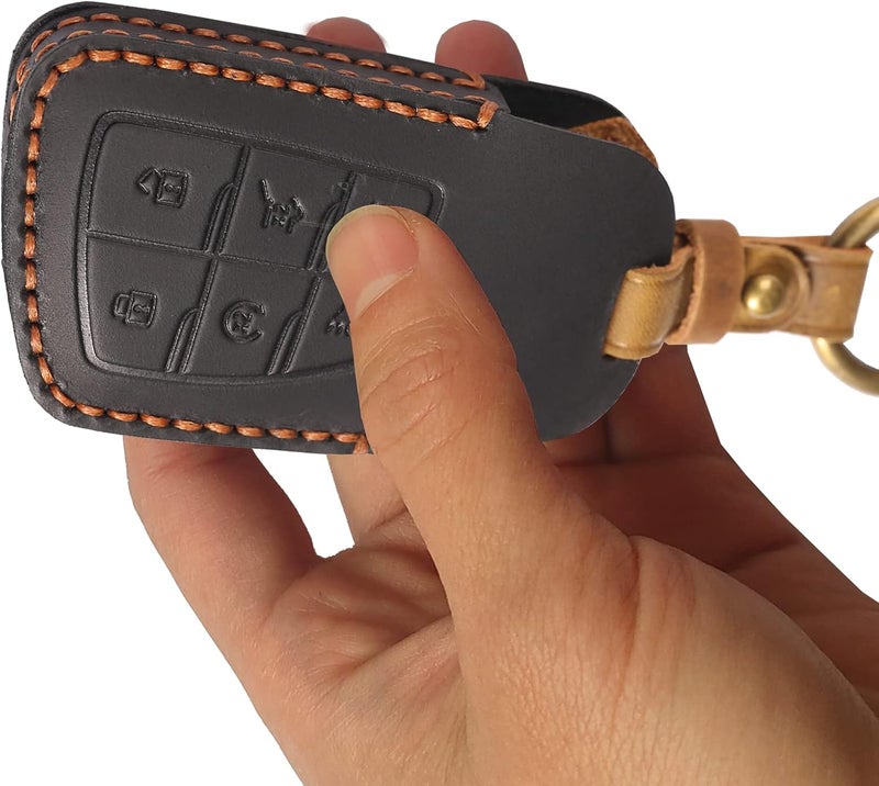 FFCMAN Genuine Leather Key Fob Cover for 2021-2022 Chevy Models - Image 4