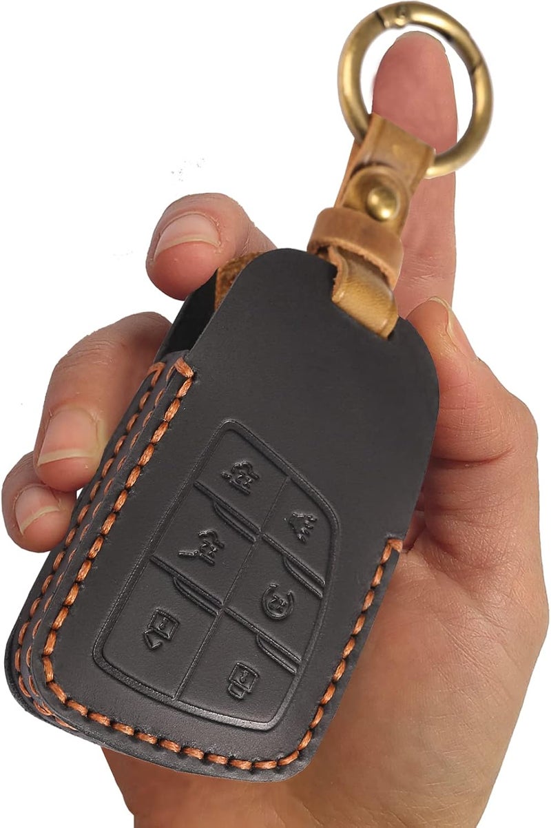 FFCMAN Genuine Leather Key Fob Cover for 2021-2022 Chevy Models - Image 3
