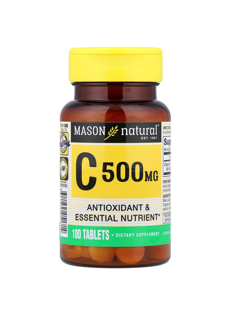 Mason Natural Vitamin C, 500 mg, 100 Tablets