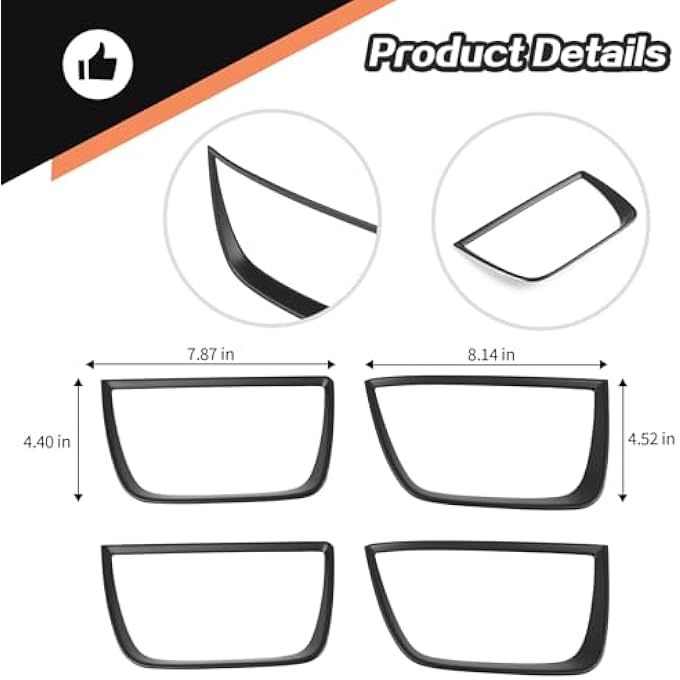 rayihni Matte Black Tail Light Bezel Taillight Cover Trim Accessories Compatible With Chevrolet Chevy Camaro 2010 2011 2012 20134 Pieces - Image 5