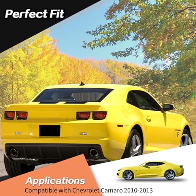 rayihni Matte Black Tail Light Bezel Taillight Cover Trim Accessories Compatible With Chevrolet Chevy Camaro 2010 2011 2012 20134 Pieces - Image 3