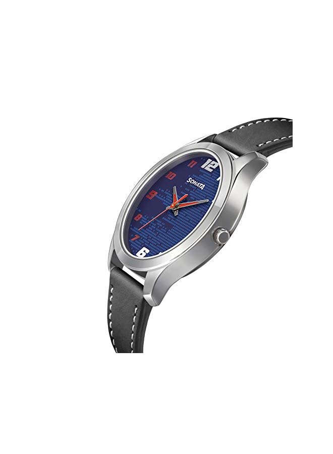 Sonata ساعة Rpm مقاومة للماء بمينا زرقاء للرجال 77063Sl07 - Image 3