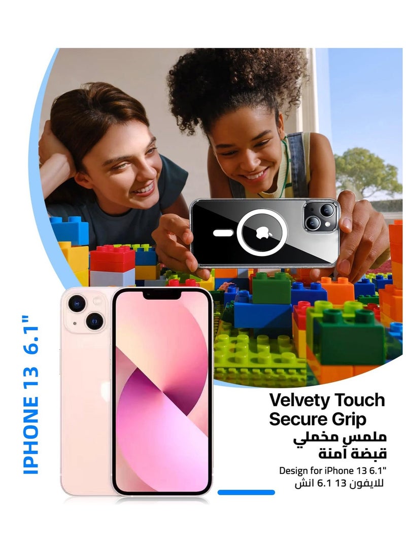 iPhone 13 Magnetic Case, Compatible with MagSafe,【Anti-Yellowing】Crystal Clear Shockproof Protection Back Cover, Ultra Slim Strong Magnet Phone Shell Case for Apple 13 - Image 5