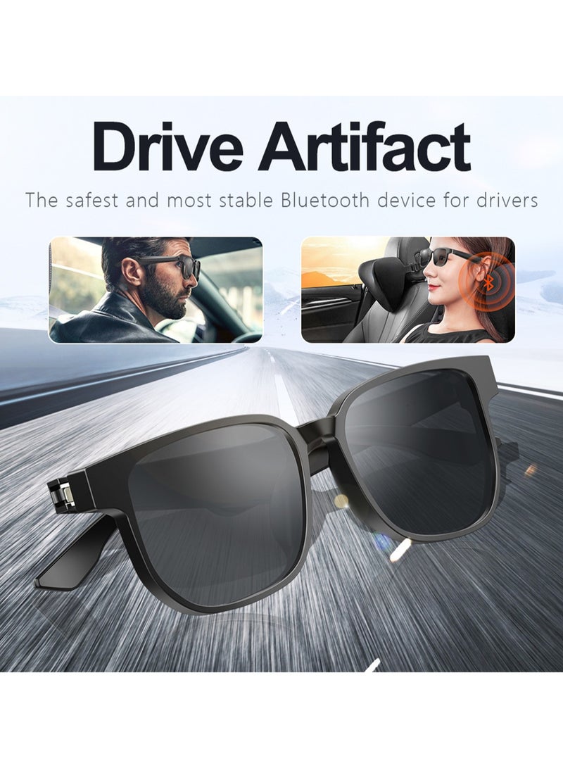 Smart Glasses, Sunglasses For Drivers To Block Blue Light, Bluetooth Headset AI Audio Glasses to Liberate Both Ears (GS09 Black) - Image 4