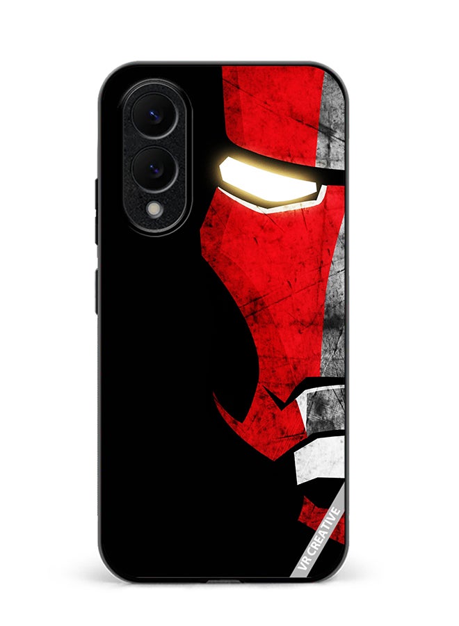 Protective Case Cover For Samsung Galaxy S25 Edge Half Face Iron Man Design Multicolour