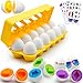 MOONTOY Matching Eggs for Toddlers 13 12PCS Preschool Educational Learning Color Shape Sorter Sensory Montessori Toy Toddler Easter Eggs Basket Stuffers Gift for 1 2 3 Year Old Kid Baby Boy Girl - Image 3