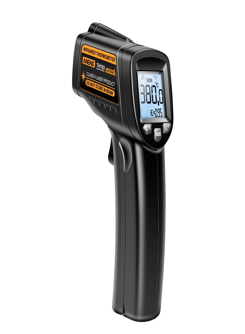 ANENG TH103 Non-Contact Infrared Thermometer-20°C~380℃ Backlight Color Screen Infrared Thermometer LCD Industrial Thermometer High Precision Kitchen Handheld IR Temperature Tester with Low - Image 1