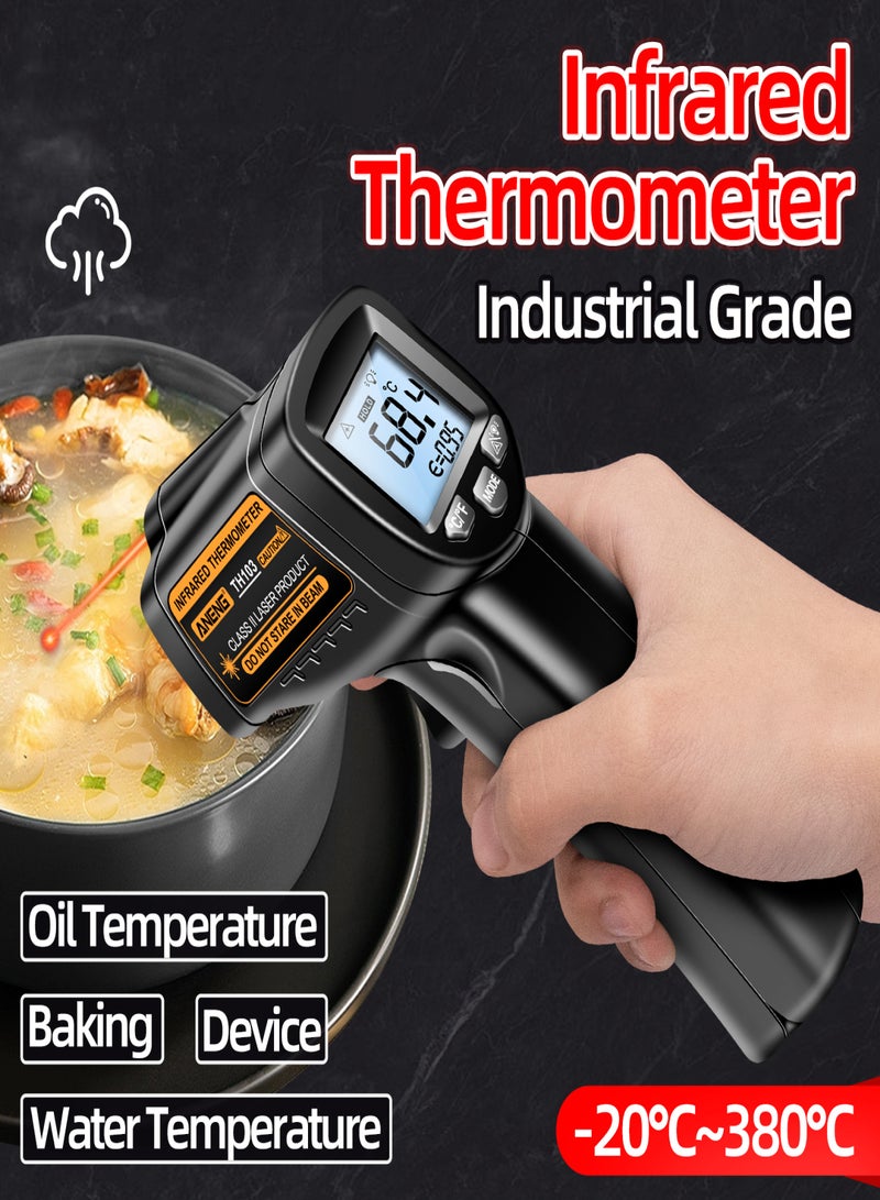 ANENG TH103 Non-Contact Infrared Thermometer-20°C~380℃ Backlight Color Screen Infrared Thermometer LCD Industrial Thermometer High Precision Kitchen Handheld IR Temperature Tester with Low - Image 2