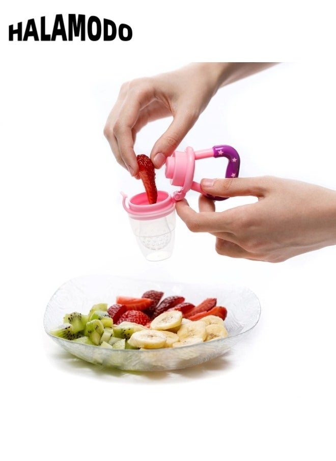 HALAMODO - Baby Food Feeder Fruit Feeder Pacifier Nibbler Infant Teething Toys Silicone Feeder Baby Mesh Teethers for Babies Baby Feeding Essentials - Image 1
