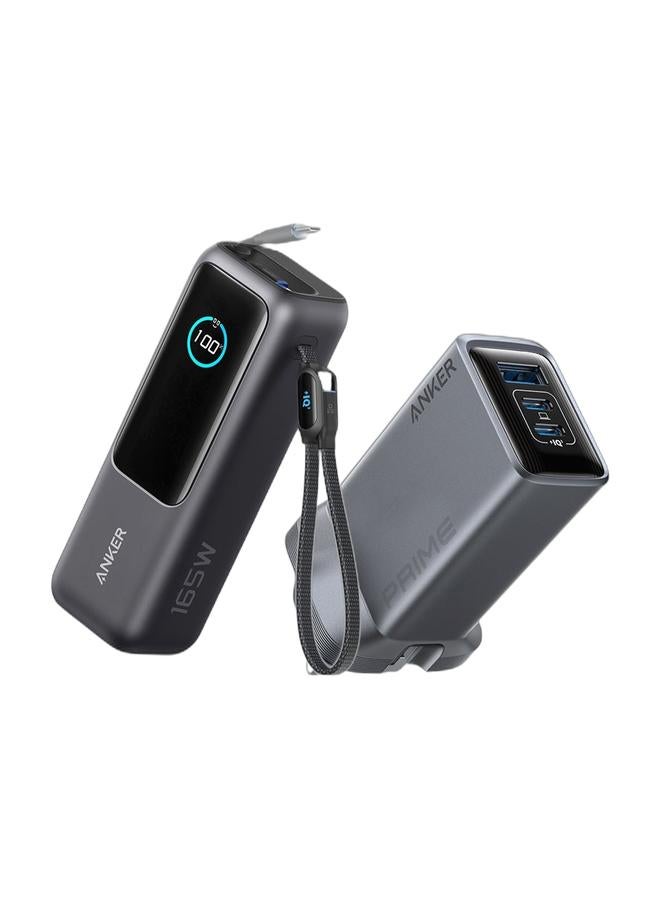 Anker Power Bank, 25,000mAh 165W Ultra-Fast Portable Charger for Dual Laptops, Fast Charging Battery Pack with Built-In and Retractable Cables, For iPhone 17/16 Series, Samsung, and More & Prime 100W USB C Charger, 3-Port Foldable and Compact GaN Charger, For MacBook Pro/Air, iPad Pro, iPhone 17/16 Series, Galaxy S24/S23, Huawei, Pixelbook, Apple Watch, Xiaomi, Vivo and MoreBundle - Image 1