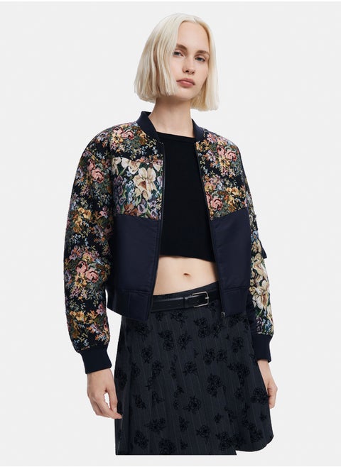 Printed bomber jacket