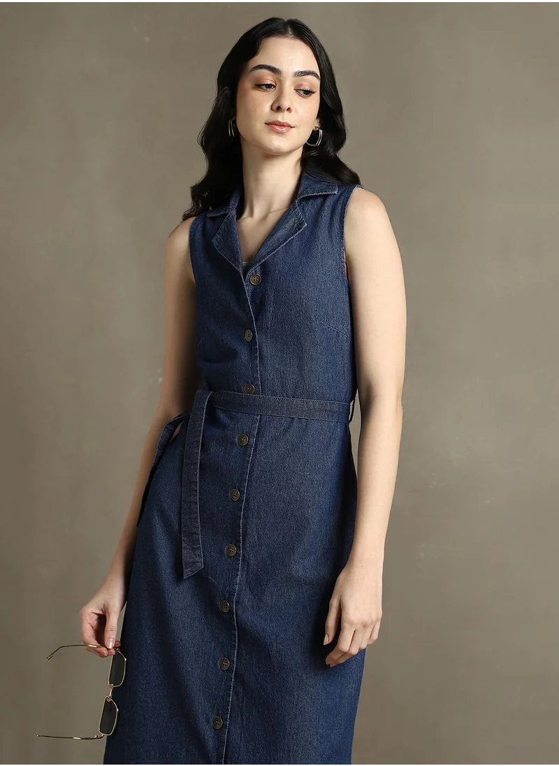 دينيس لينغو Dark Blue Dresses For Women
