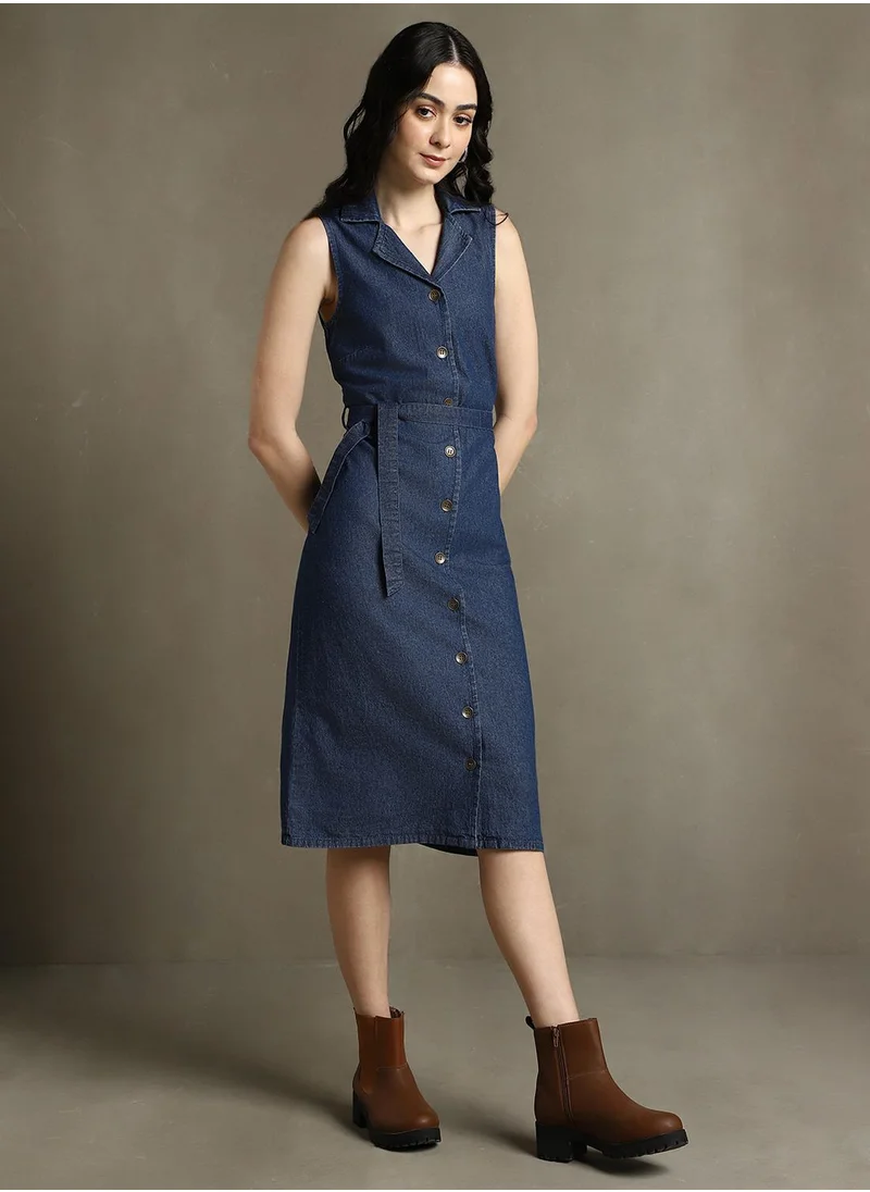 دينيس لينغو Dark Blue Dresses For Women