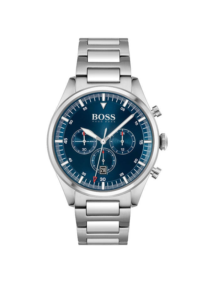 HUGO BOSS ساعة يد كرونوغراف دائرية من الستانلس ستيل للرجال 1513867 - 44 ملم  - Image 1