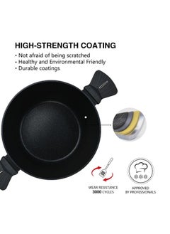 FERRO Fissman Stockpot Ferro 24x11.5Cm/4.43L with Glass Lid & Induction Bottom Durable Non Stick Stockpot Perfect for Soups Stews and Boiling Suitable for All Heat Sources (Aluminium With Non Stick Coating)  - Image 5