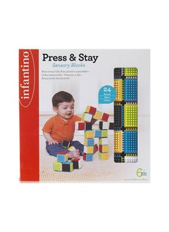 infantino Press & Stay Sensory Block Activity Toy For Baby From 6 Months And Above - Multicolour  - Image 1