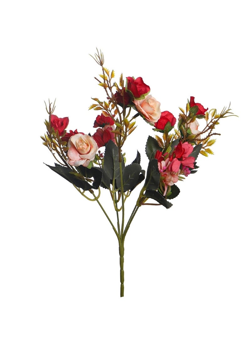 Huitich Eternal Blossoms: Artificial Mini Rose Flowers for Timeless Elegance Red  - Image 1