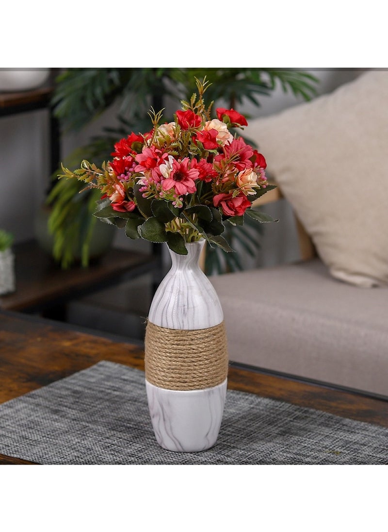 Huitich Eternal Blossoms: Artificial Mini Rose Flowers for Timeless Elegance Red  - Image 4
