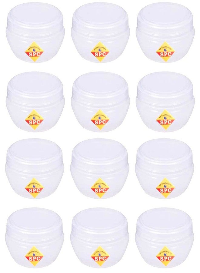 SPC 10 ml Empty Plastic Cosmetic Jar/Container for Eyeshadow, Makeup, Face Cream, Lotion, Lip Balm, Body Butter, Scrub and Other DIY Beauty Products (12pcs,Clear) - Image 1