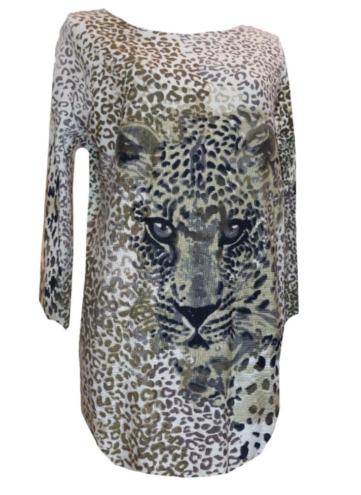 Generic - Women Winter Leopard Knit Pullover Dressy Sweater - Image 1