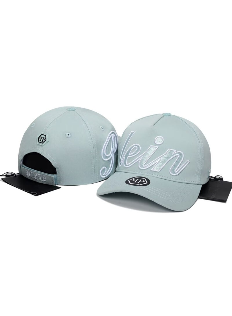 Philipp Plein Light Blue Baseball Cap with "Klein" Embroidered Logo