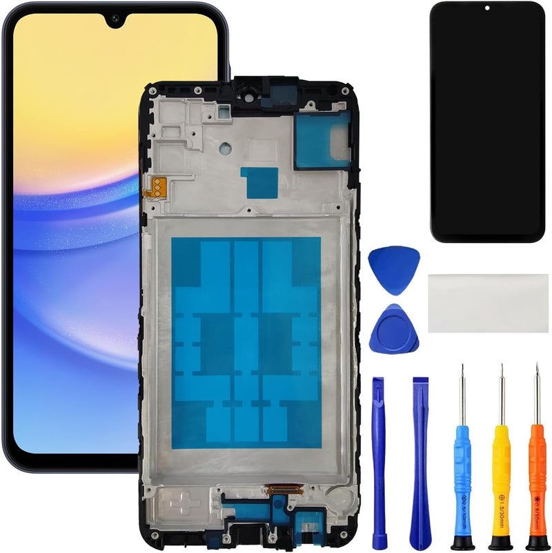 StarMar for Samsung A15 5G Screen Replacement for Samsung Galaxy A15 Screen Replacement with Frame for Samsung A15 4G A155 / 5G A156u A156w s156vl LCD Touch Display digitizer Assembly with Repair Kits - Image 1