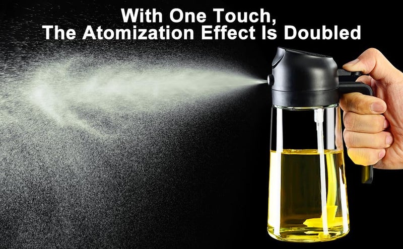 BuntyChiku Oil Dispenser And Mist Spray Bottle Olive Oil Sprayer Mister Olive Oil Spray Bottle Kitchen Gadgets Accessories for Air Fryer Canola Oil Spritzer Widely Used for Salad Making - Image 5