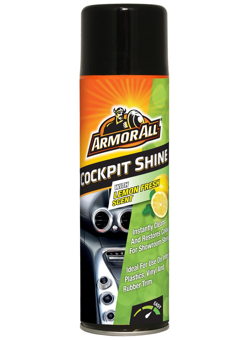 ARMOR ALL Cockpit Shine, Lemon Fresh 500Ml, Instant Shine And Restoration, 1 Piece - Image 1