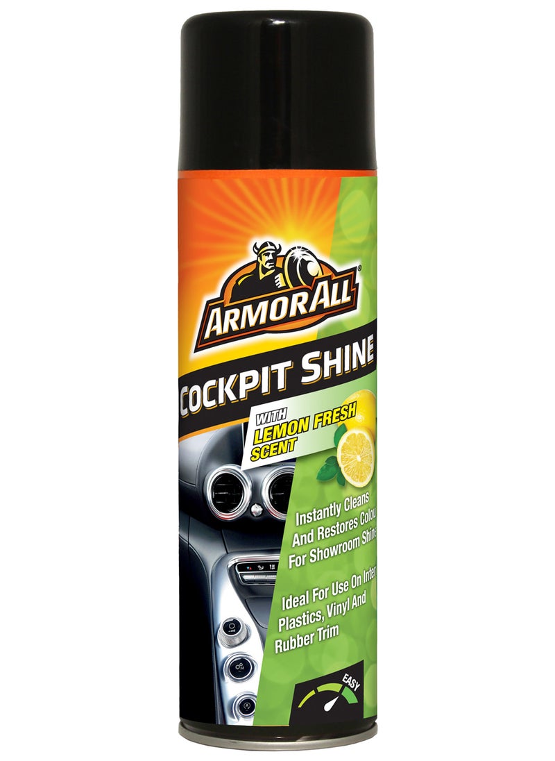 ARMOR ALL - Cockpit Shine, Lemon Fresh 500Ml, Instant Shine And Restoration, 1 Piece - Image 1